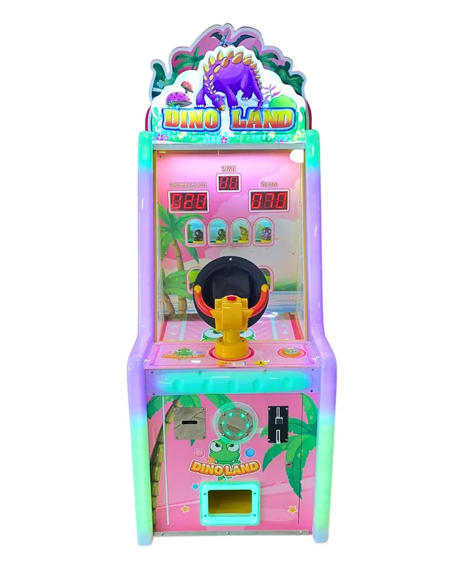 Macchina a premi Dino Land con cannoncino e bersagli